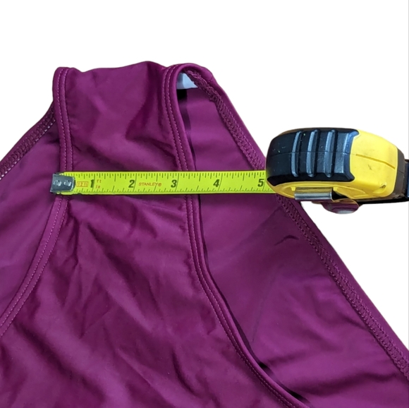 Burgundy Maroon Frill Sleeve One Piece Plus Size 20W NWT - Picture 6 of 8